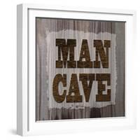 ManCave Wood Sq-Todd Williams-Framed Art Print