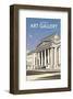 Manchester Art Gallery - Dave Thompson Contemporary Travel Print-Dave Thompson-Framed Giclee Print