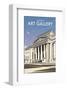 Manchester Art Gallery - Dave Thompson Contemporary Travel Print-Dave Thompson-Framed Giclee Print