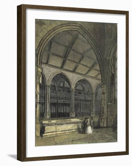 Manchester Cathedral, View across the Choir and Baptistry, from Ely Chapel-null-Framed Giclee Print