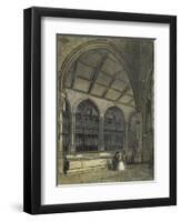 Manchester Cathedral, View across the Choir and Baptistry, from Ely Chapel-null-Framed Premium Giclee Print