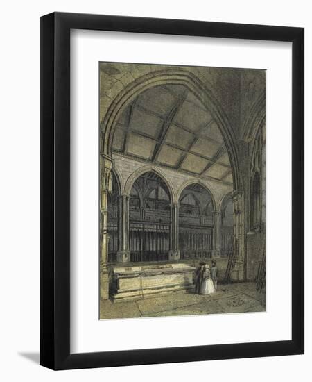 Manchester Cathedral, View across the Choir and Baptistry, from Ely Chapel-null-Framed Premium Giclee Print