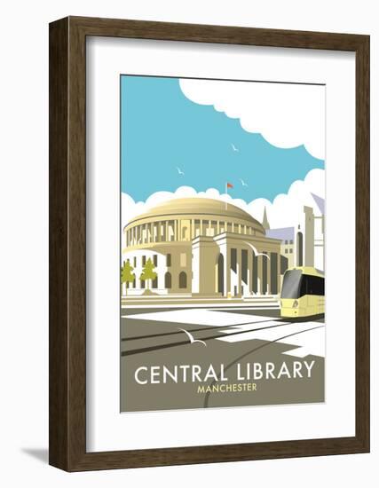 Manchester Central Library - Dave Thompson Contemporary Travel Print-Dave Thompson-Framed Art Print