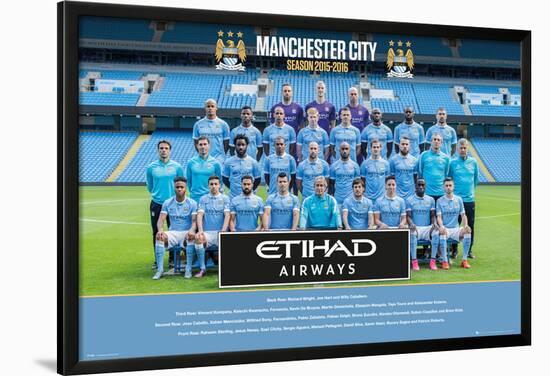 Manchester City- Team 15/16-null-Lamina Framed Poster