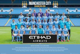 Manchester City- Team 15/16-null-Lamina Framed Poster