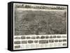 Manchester, Connecticut - Panoramic Map-Lantern Press-Framed Stretched Canvas