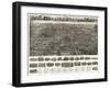 Manchester, Connecticut - Panoramic Map-Lantern Press-Framed Art Print