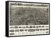 Manchester, Connecticut - Panoramic Map-Lantern Press-Framed Stretched Canvas