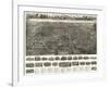 Manchester, Connecticut - Panoramic Map-Lantern Press-Framed Art Print