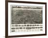 Manchester, Connecticut - Panoramic Map-Lantern Press-Framed Art Print