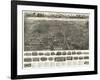 Manchester, Connecticut - Panoramic Map-Lantern Press-Framed Art Print