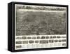 Manchester, Connecticut - Panoramic Map-Lantern Press-Framed Stretched Canvas