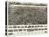 Manchester, Connecticut - Panoramic Map-Lantern Press-Stretched Canvas