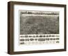 Manchester, Connecticut - Panoramic Map-Lantern Press-Framed Art Print