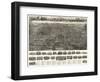 Manchester, Connecticut - Panoramic Map-Lantern Press-Framed Art Print