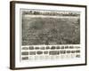 Manchester, Connecticut - Panoramic Map-Lantern Press-Framed Art Print