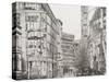 Manchester, Deansgate, View from Café-Vincent Booth-Stretched Canvas