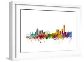 Manchester England Skyline-Michael Tompsett-Framed Art Print