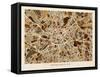 Manchester England Street Map-Michael Tompsett-Framed Stretched Canvas