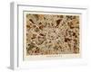 Manchester England Street Map-Michael Tompsett-Framed Art Print