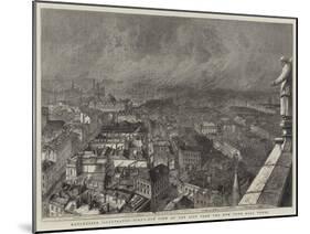 Manchester Illustrated, Bird's Eye-View of the City from the New Town Hall Tower-null-Mounted Giclee Print