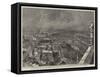Manchester Illustrated, Bird's Eye-View of the City from the New Town Hall Tower-null-Framed Stretched Canvas