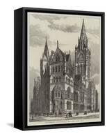 Manchester Illustrated, the New Town Hall-Henry William Brewer-Framed Stretched Canvas