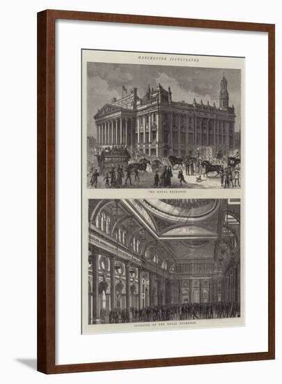 Manchester Illustrated-null-Framed Giclee Print