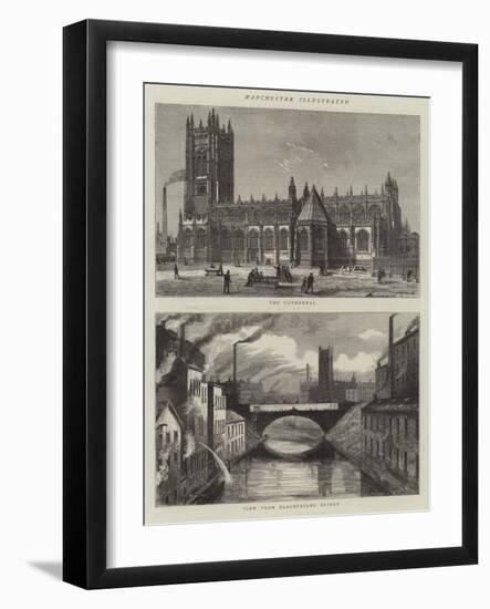 Manchester Illustrated-null-Framed Giclee Print