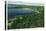 Manchester, New Hampshire - Aerial View of Massabesic Lake near City-Lantern Press-Stretched Canvas