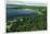 Manchester, New Hampshire - Aerial View of Massabesic Lake near City-Lantern Press-Mounted Premium Giclee Print