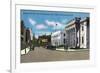 Manchester, New Hampshire - Hanover Street View of the Post Office-Lantern Press-Framed Art Print