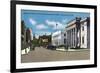 Manchester, New Hampshire - Hanover Street View of the Post Office-Lantern Press-Framed Art Print