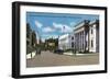 Manchester, New Hampshire - Hanover Street View of the Post Office-Lantern Press-Framed Art Print