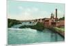 Manchester, New Hampshire, Merrimack River View of Factories-Lantern Press-Mounted Premium Giclee Print