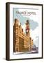 Manchester Palace Hotel - Dave Thompson Contemporary Travel Print-Dave Thompson-Framed Giclee Print