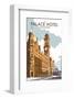 Manchester Palace Hotel - Dave Thompson Contemporary Travel Print-Dave Thompson-Framed Giclee Print