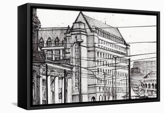 Manchester Town Hall, 2007-Vincent Alexander Booth-Framed Stretched Canvas