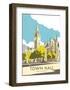 Manchester Town Hall - Dave Thompson Contemporary Travel Print-Dave Thompson-Framed Art Print