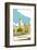 Manchester Town Hall - Dave Thompson Contemporary Travel Print-Dave Thompson-Framed Giclee Print