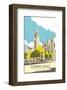 Manchester Town Hall - Dave Thompson Contemporary Travel Print-Dave Thompson-Framed Giclee Print