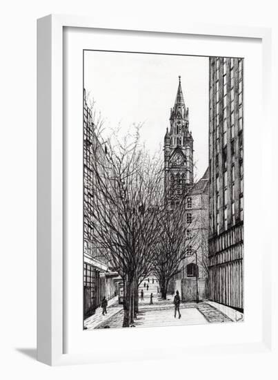 Manchester Town Hall from Deansgate, 2007-Vincent Alexander Booth-Framed Giclee Print