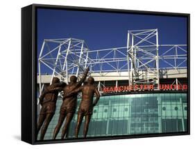 Manchester United Football Club Stadium, Old Trafford, Manchester, England, United Kingdom, Europe-Richardson Peter-Framed Stretched Canvas