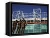 Manchester United Football Club Stadium, Old Trafford, Manchester, England, United Kingdom, Europe-Richardson Peter-Framed Stretched Canvas