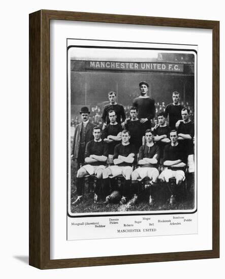 Manchester United Football Team, 1905-6 Season-null-Framed Photographic Print