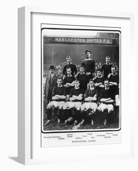 Manchester United Football Team, 1905-6 Season-null-Framed Photographic Print