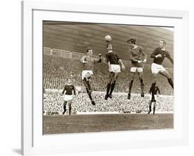 Manchester United vs. Arsenal, Football Match at Old Trafford, October 1967-null-Framed Photographic Print