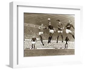 Manchester United vs. Arsenal, Football Match at Old Trafford, October 1967-null-Framed Photographic Print