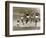 Manchester United vs. Arsenal, Football Match at Old Trafford, October 1967-null-Framed Premium Photographic Print