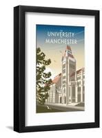 Manchester University - Dave Thompson Contemporary Travel Print-Dave Thompson-Framed Giclee Print